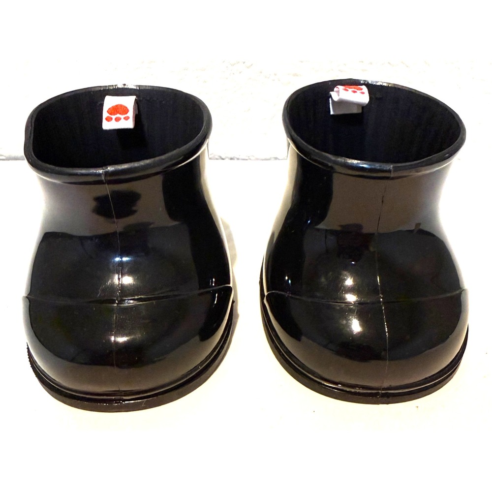 Build-A-Bear BAB BLACK RUBBER BOOTS Teddy Shoes Outfit Build A Bear